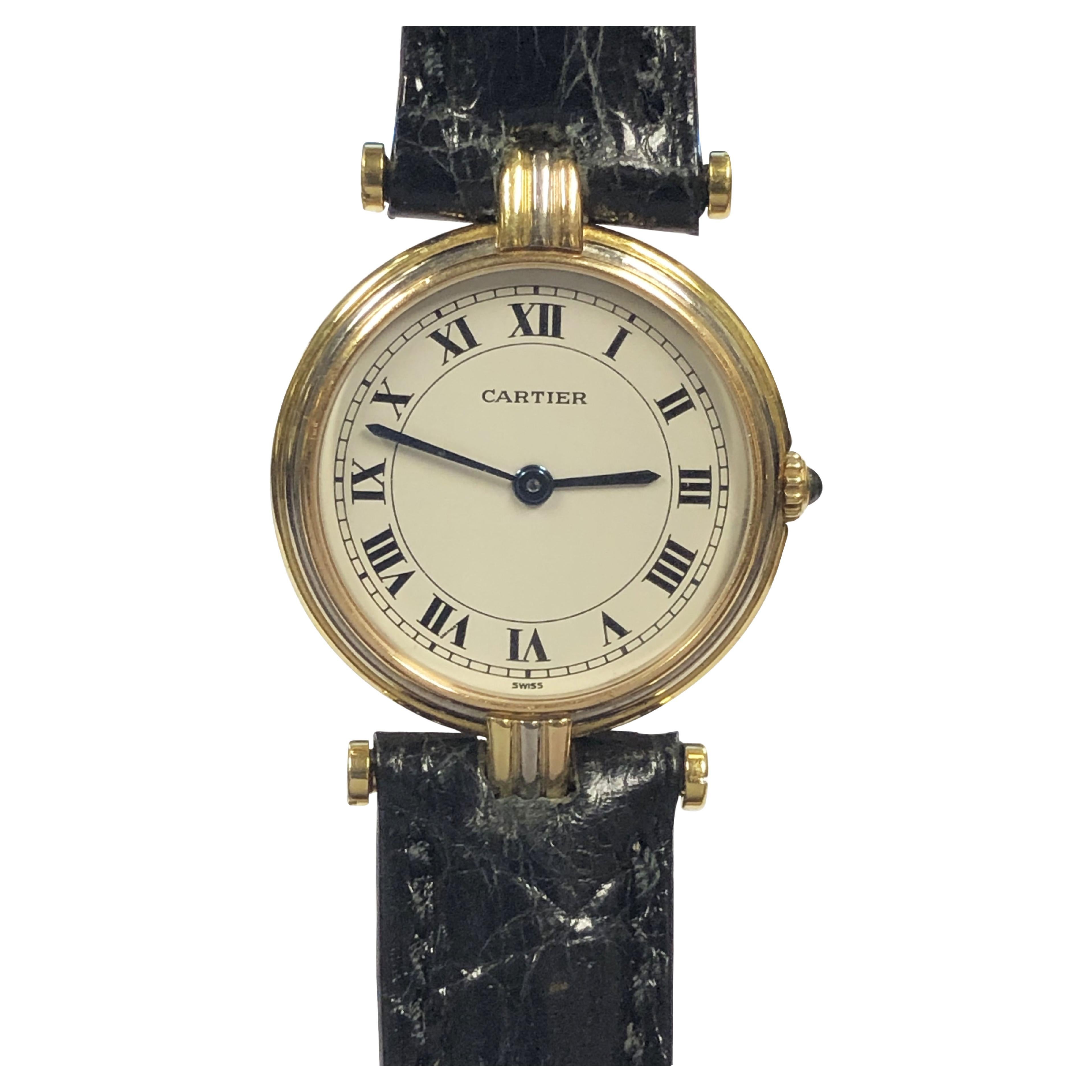 Cartier Trinity 18k Tri Color Gold Ladies Quartz Wrist Watch