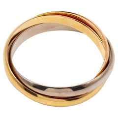 Cartier Trinity 18K Tri-Color Gold Rolling Bangle Bracelet