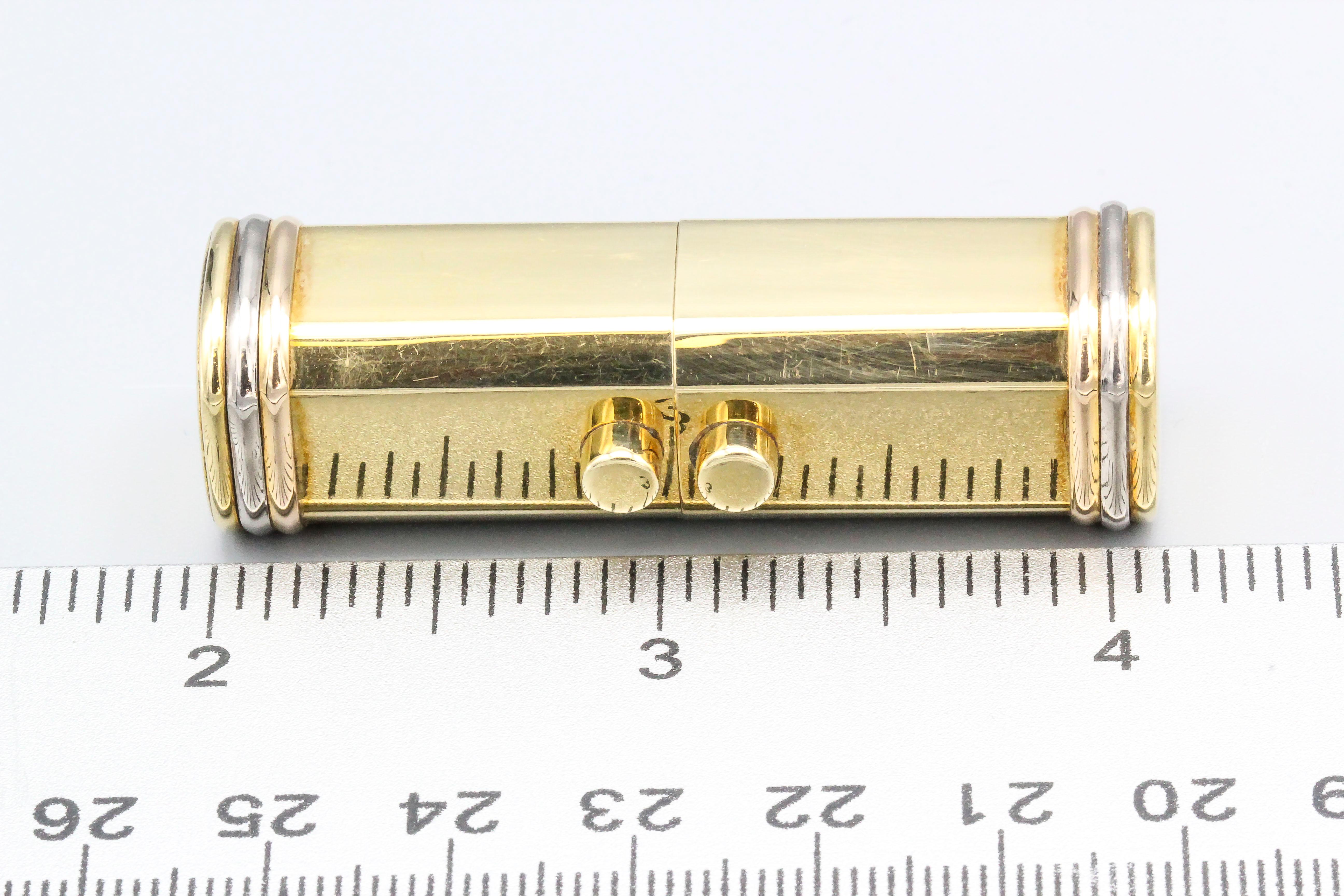 Cartier Trinity 18 Karat Tri-Color Gold Sliding Rectangular Pillbox 4