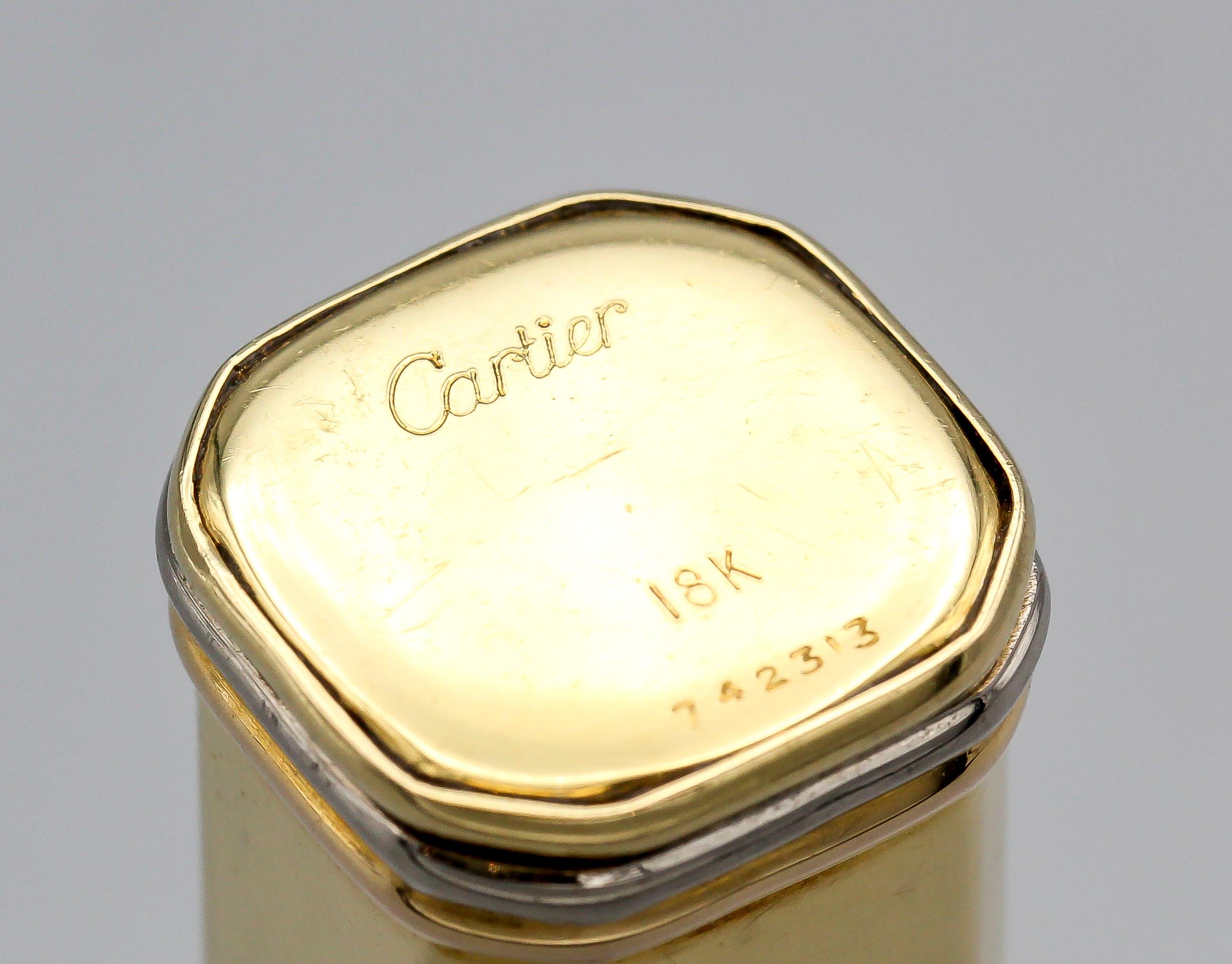 Cartier Trinity 18 Karat Tri-Color Gold Sliding Rectangular Pillbox 5