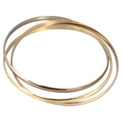 Cartier Trinity 18k Tri Color Triple Bangle Bracelet