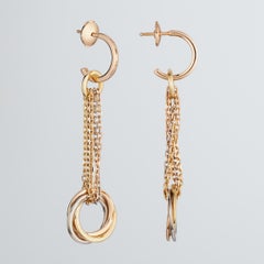 Cartier Trinity 18K Tricolor Gold Long Earrings