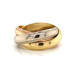Cartier Trinity 18K White Rose and Yellow Gold Ring Band