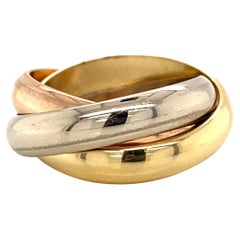Cartier Trinity 18K White Rose and Yellow Gold Ring Band