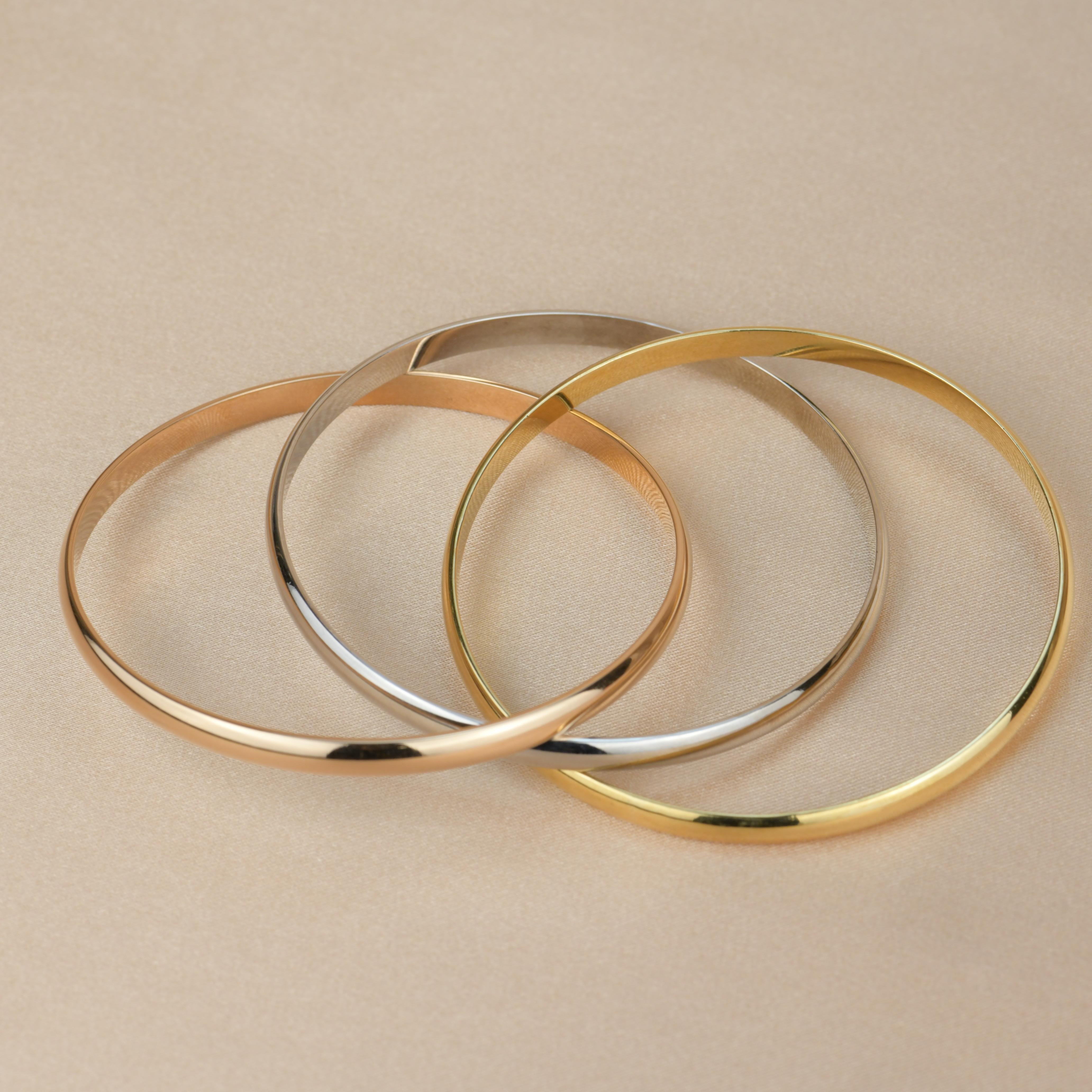 Cartier Trinity 18K White, Yellow and Rose Gold Bracelet 3