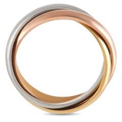Cartier Trinity 18K White, Yellow and Rose Gold Ring