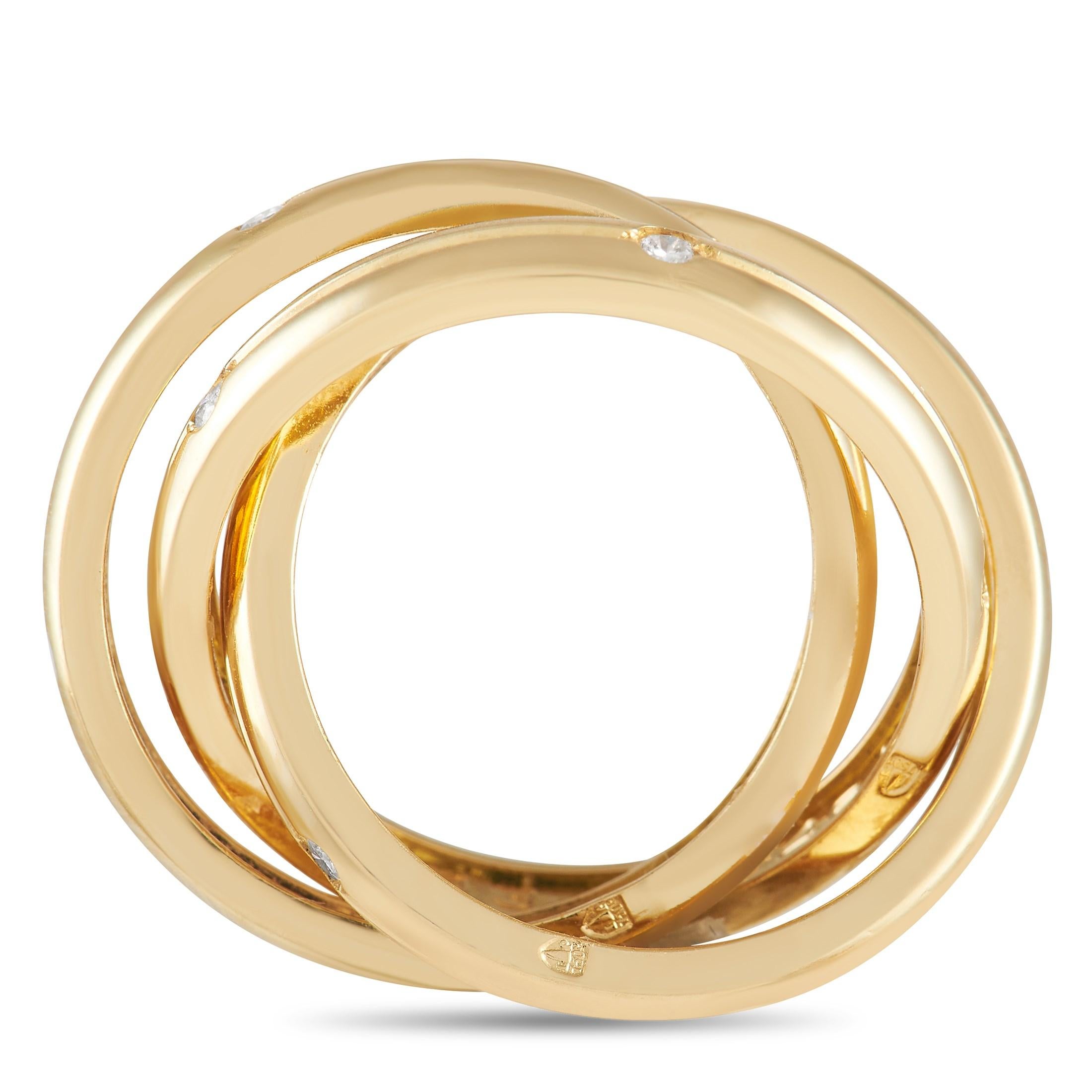 LUXENTER Haargummi Neneus – 18-karätig Gelbgold, Messing, Ohne Steine