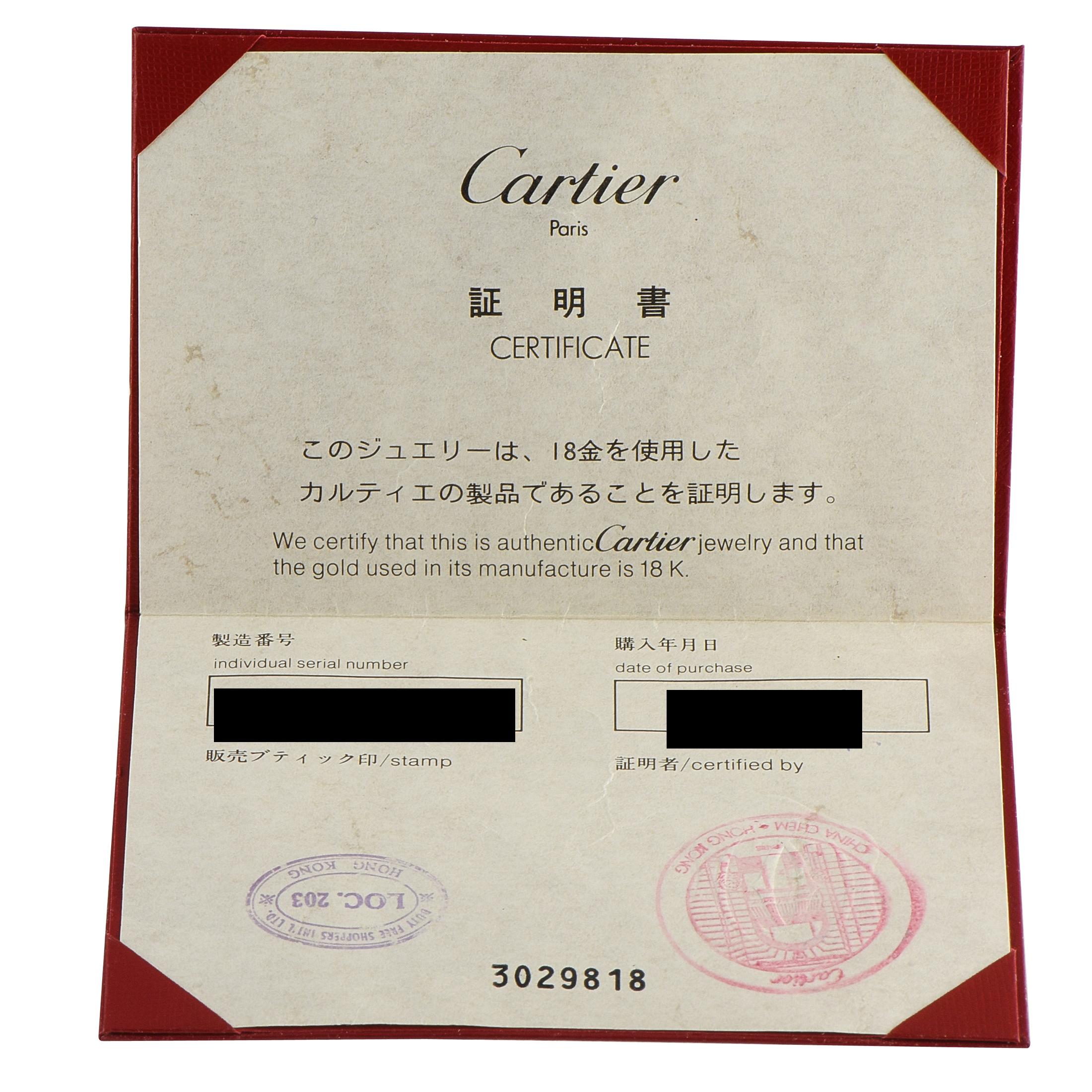 Women's Cartier Trinity 18K Yellow Gold Diamond Ring For Sale