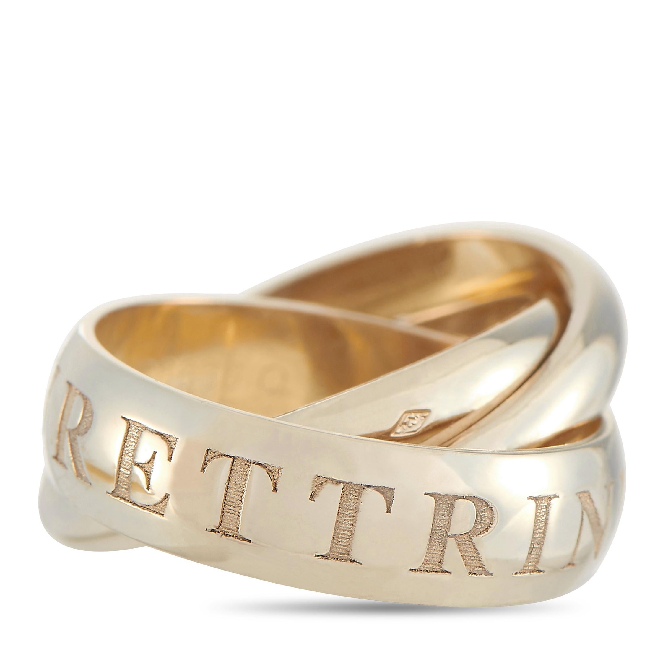 Cartier Trinity 18 Karat Yellow Gold Ring 1
