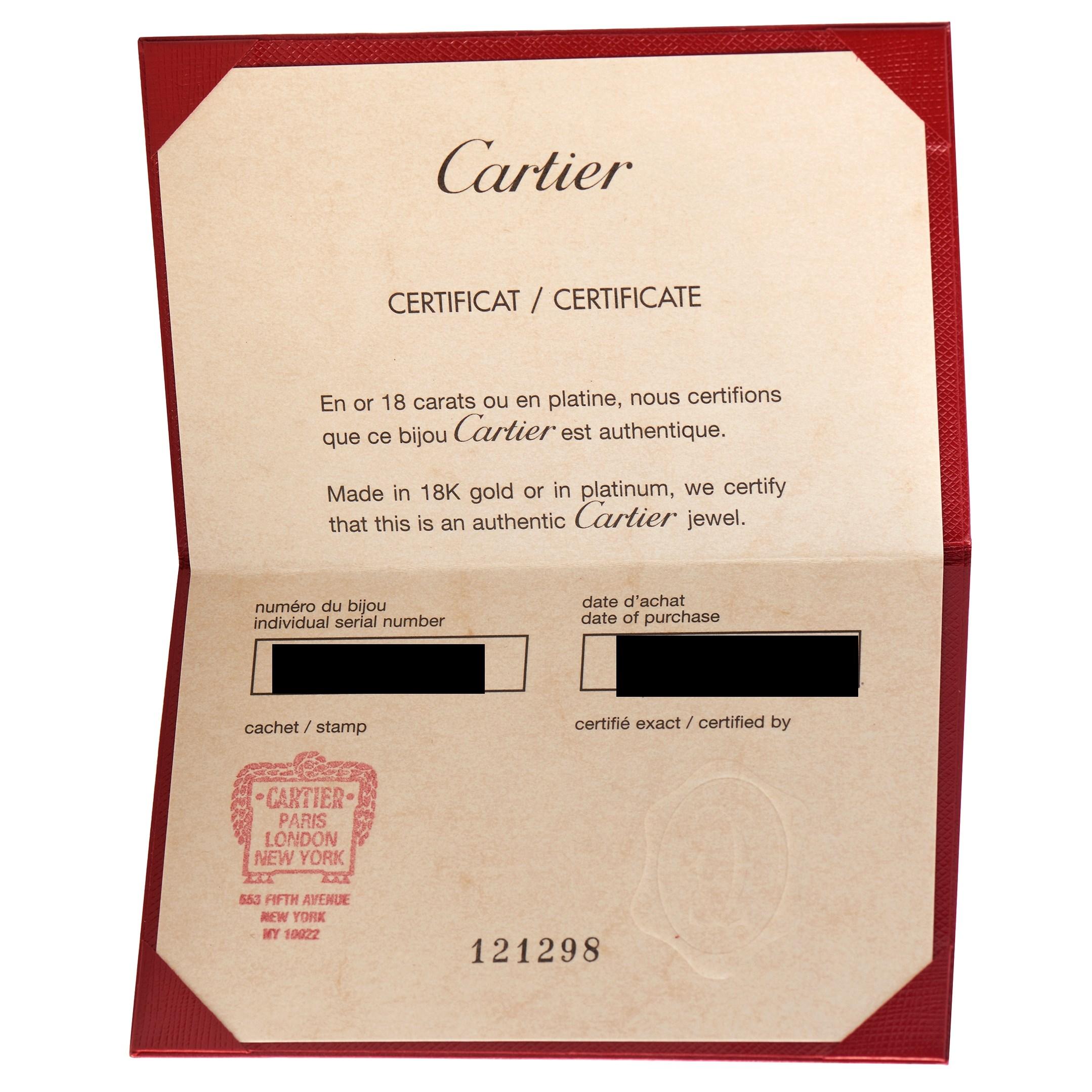 Cartier Trinity Diamantring aus 18 Karat Gelbgold, Weißgold, Roségold und Roségold Damen