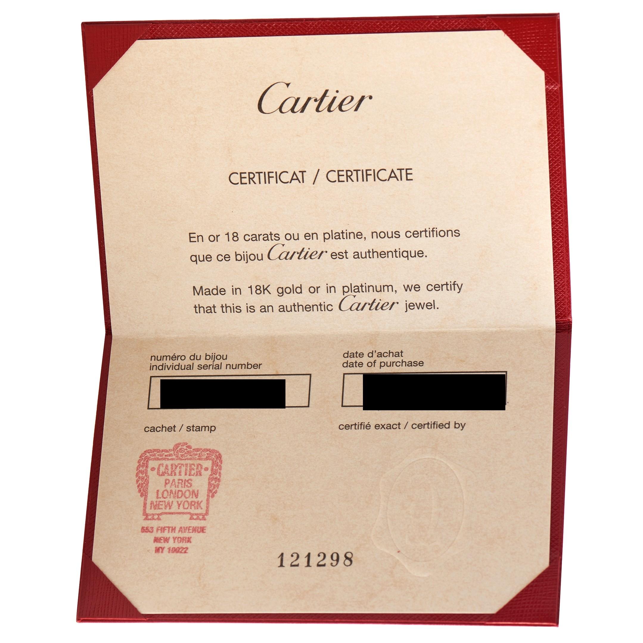Cartier Bague Trinity en or jaune 18 carats, or blanc, or rose et diamants Excellent état - En vente à Southampton, PA