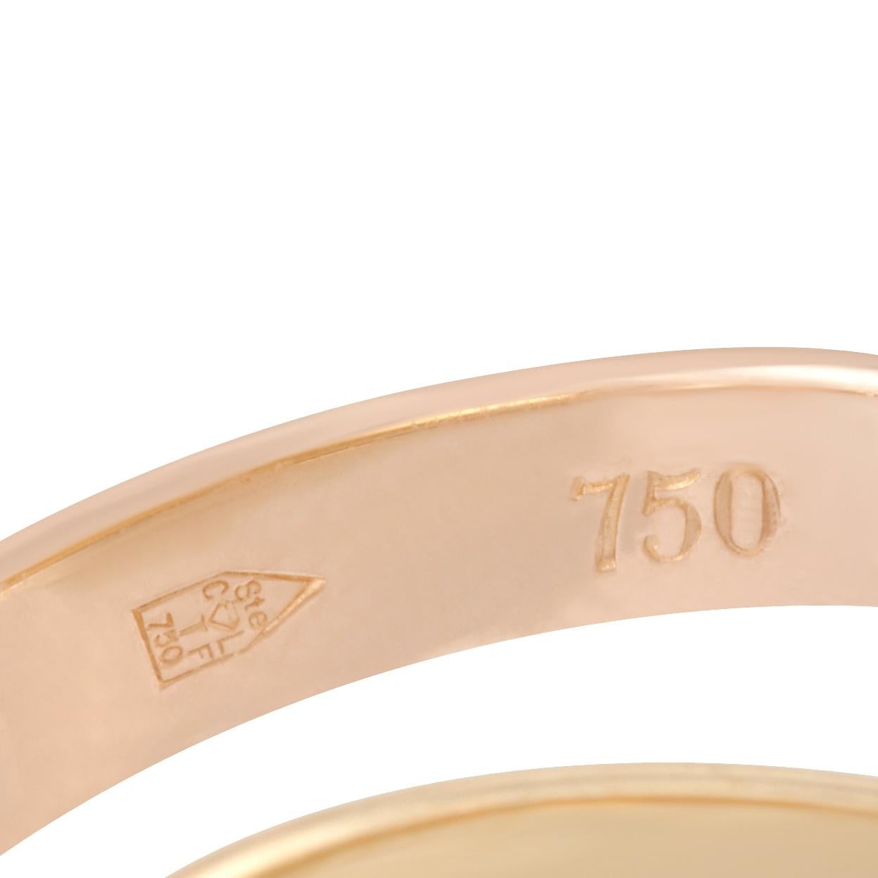Cartier Trinity 18 Karat Yellow, Rose and White Gold Ring 1