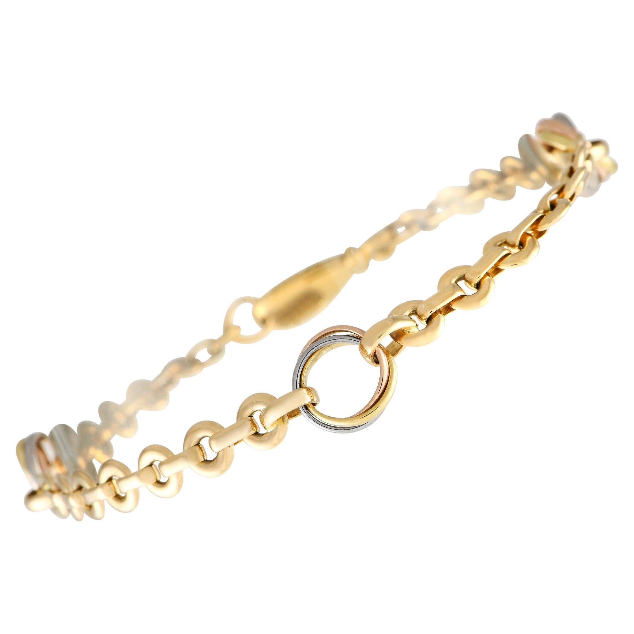 Cartier Trinity 18k Yellow, White and Rose Gold Bracelet