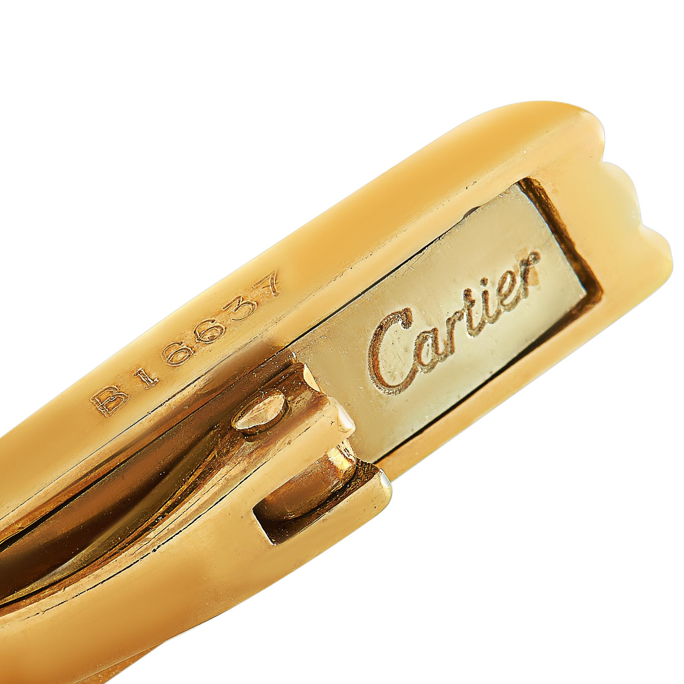 Men's Cartier Trinity 18 Karat Yellow, White and Rose Gold Cufflinks