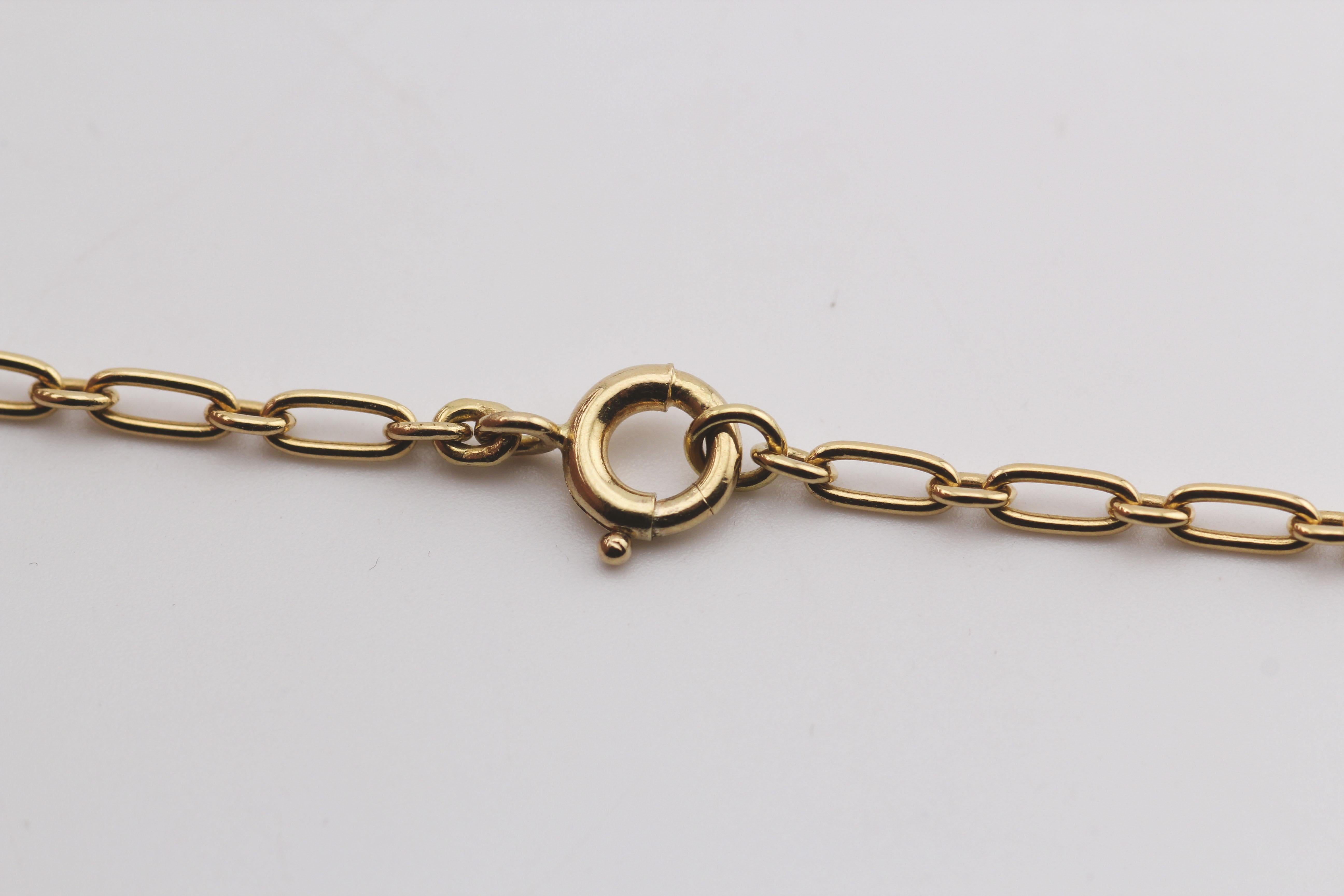 Cartier Trinity 18K Yellow White Pink Gold Cross Pendant Long Necklace For Sale 5