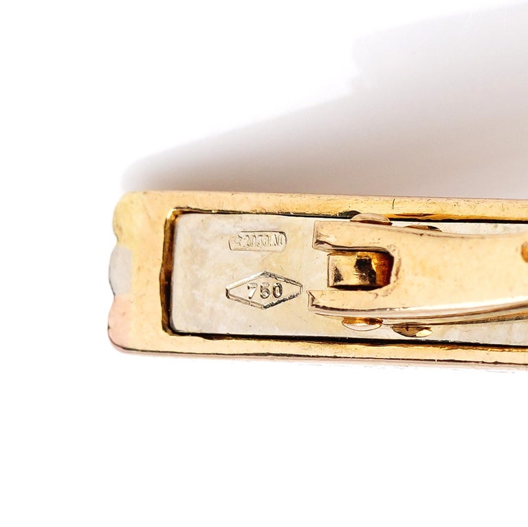 Cartier Trinity 18kt Gold Cufflinks in Original Box For Sale 5