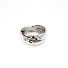 Cartier Trinity 3 Band Rolling Platinum Wedding Band Ring