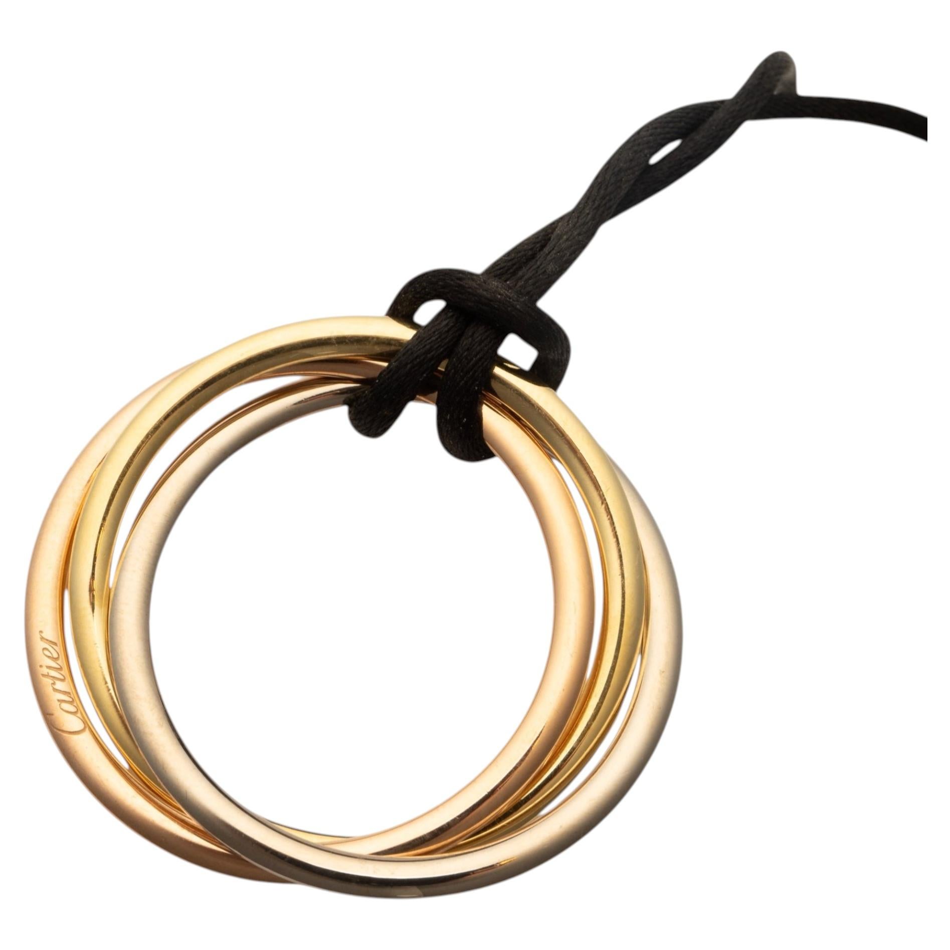 Cartier Trinity 3 Farbe Gold große Halskette