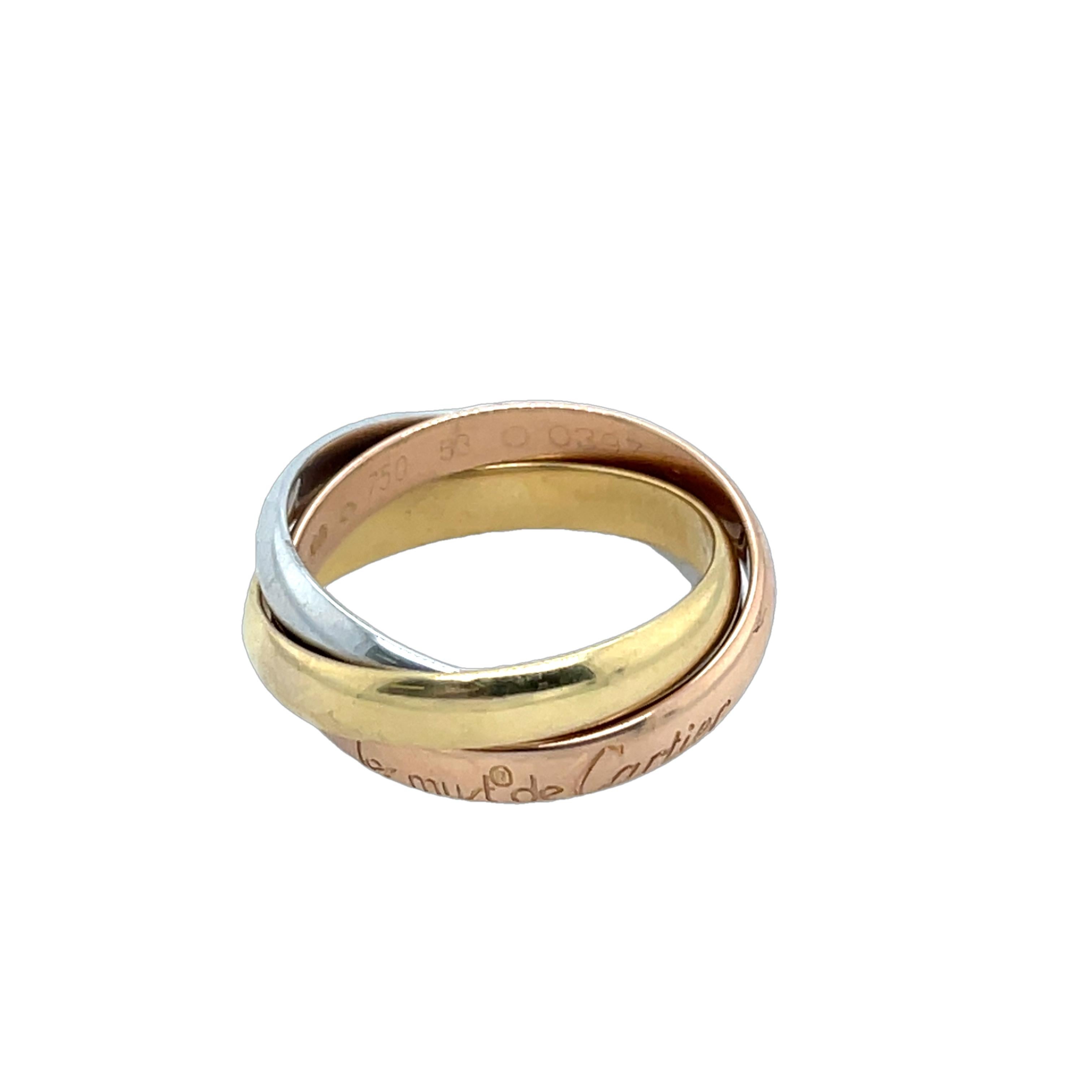 Women's Cartier Trinity 3 Colour 18ct Gold Ring