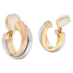 Cartier Trinity 3 Farbe Gold Clip-on-Ohrringe Circa 2014