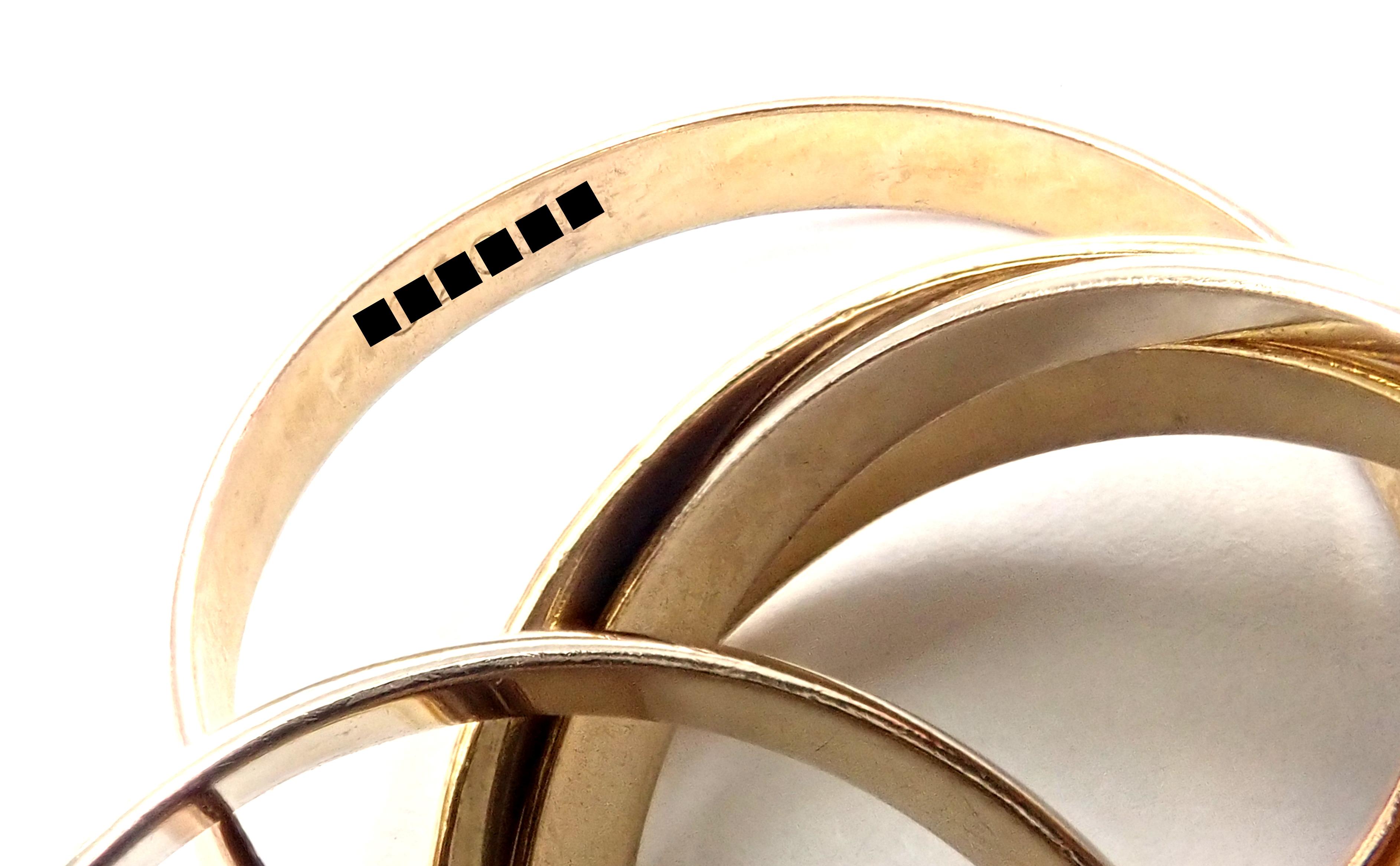 Cartier Trinity 5 Band Tricolor Gold Ring 5
