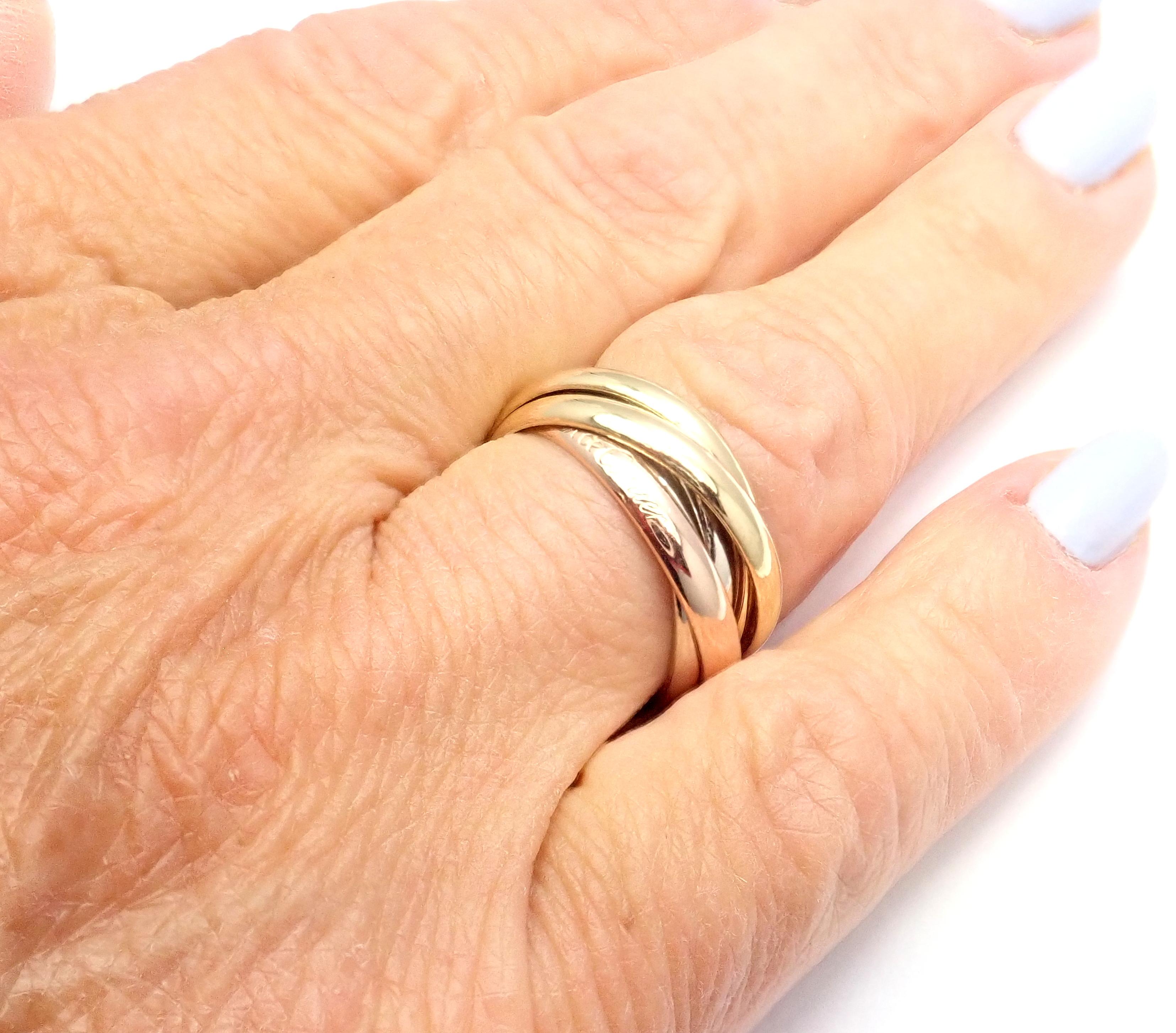 Cartier Trinity 5 Band Tricolor Gold Ring im Zustand „Hervorragend“ in Southampton, PA