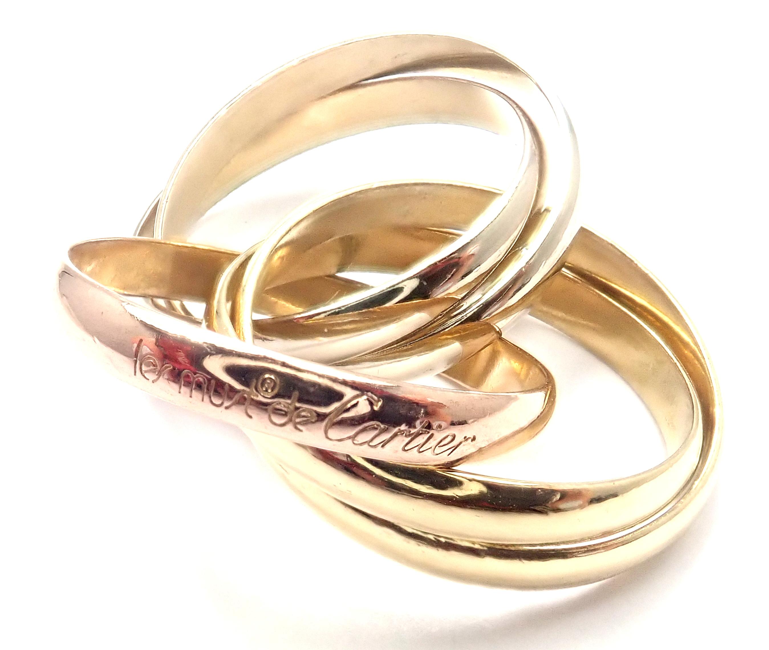 Cartier Trinity 5 Band Tricolor Gold Ring 2