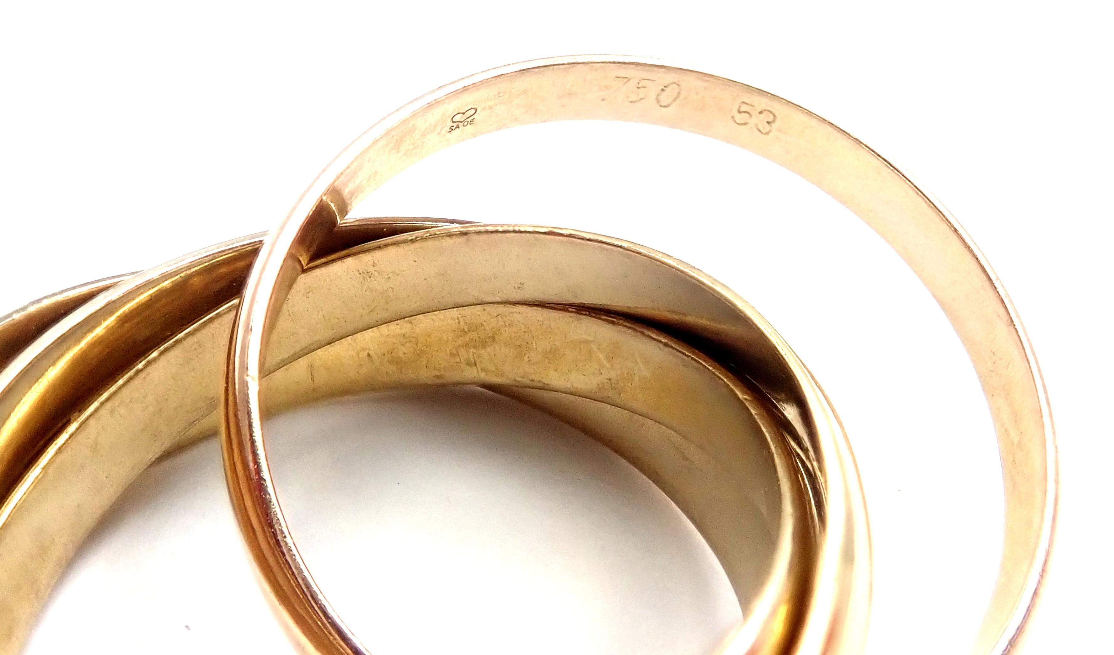 Cartier Trinity 5 Band Tricolor Gold Ring 3