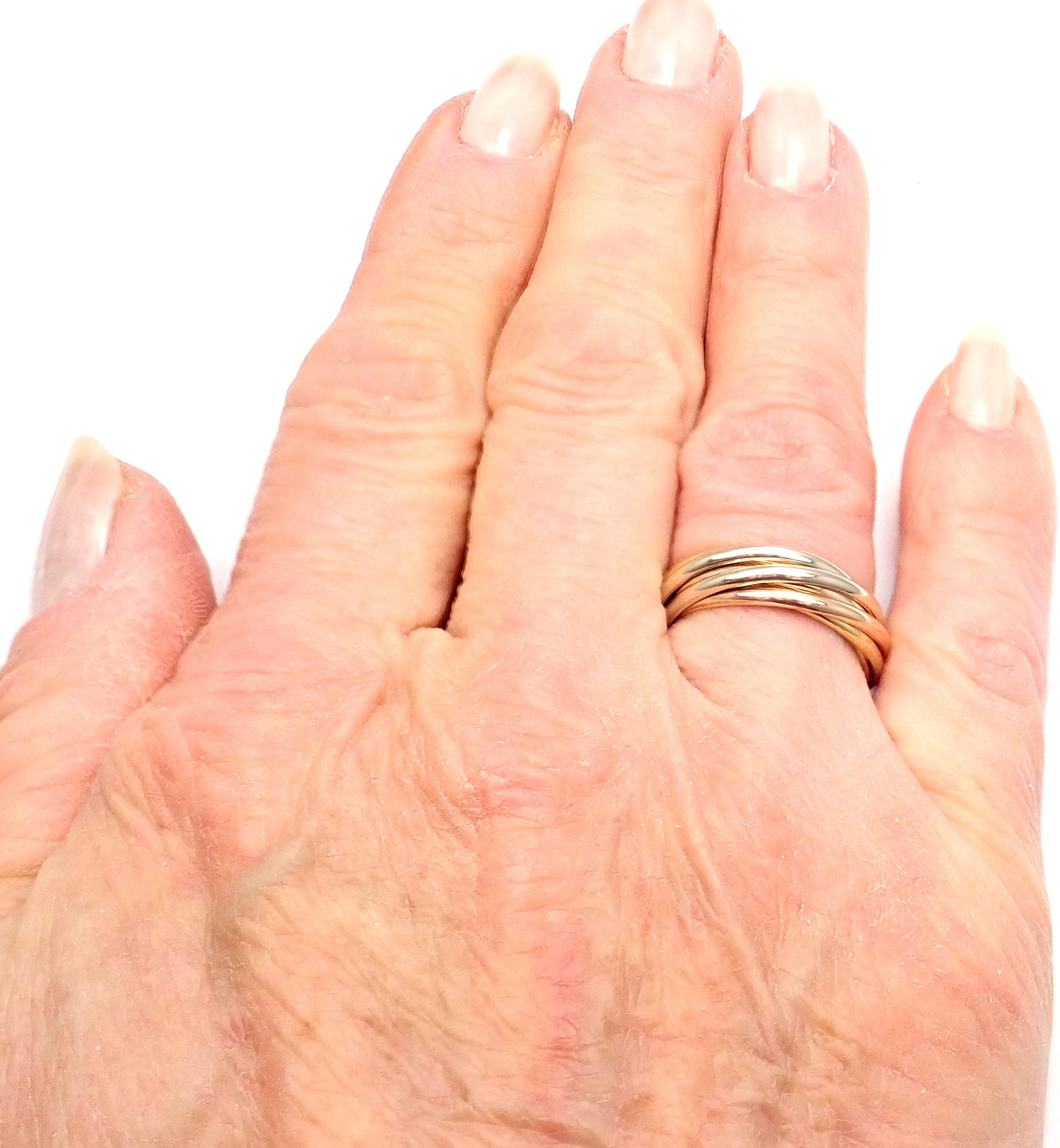 Cartier Trinity 7 Band Tricolor Gold Ring 3