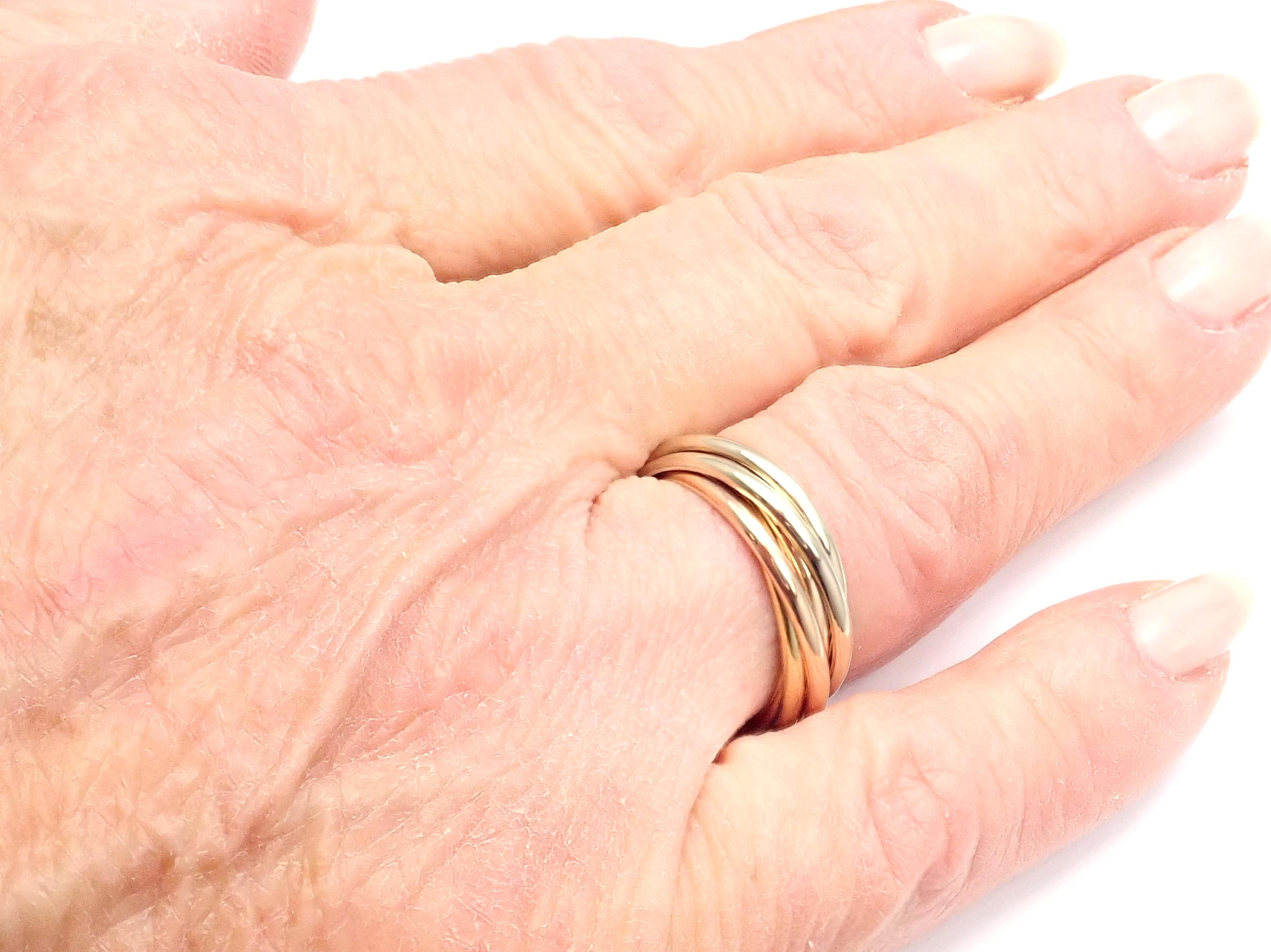 Cartier Trinity 7 Band Tricolor Gold Ring 4