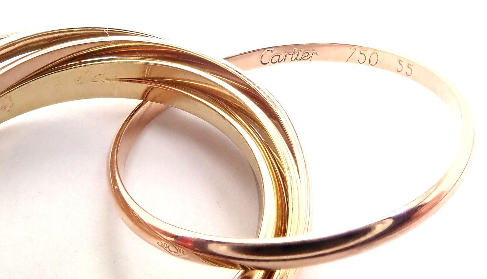Cartier Trinity 7 Band Tricolor Gold Ring 5