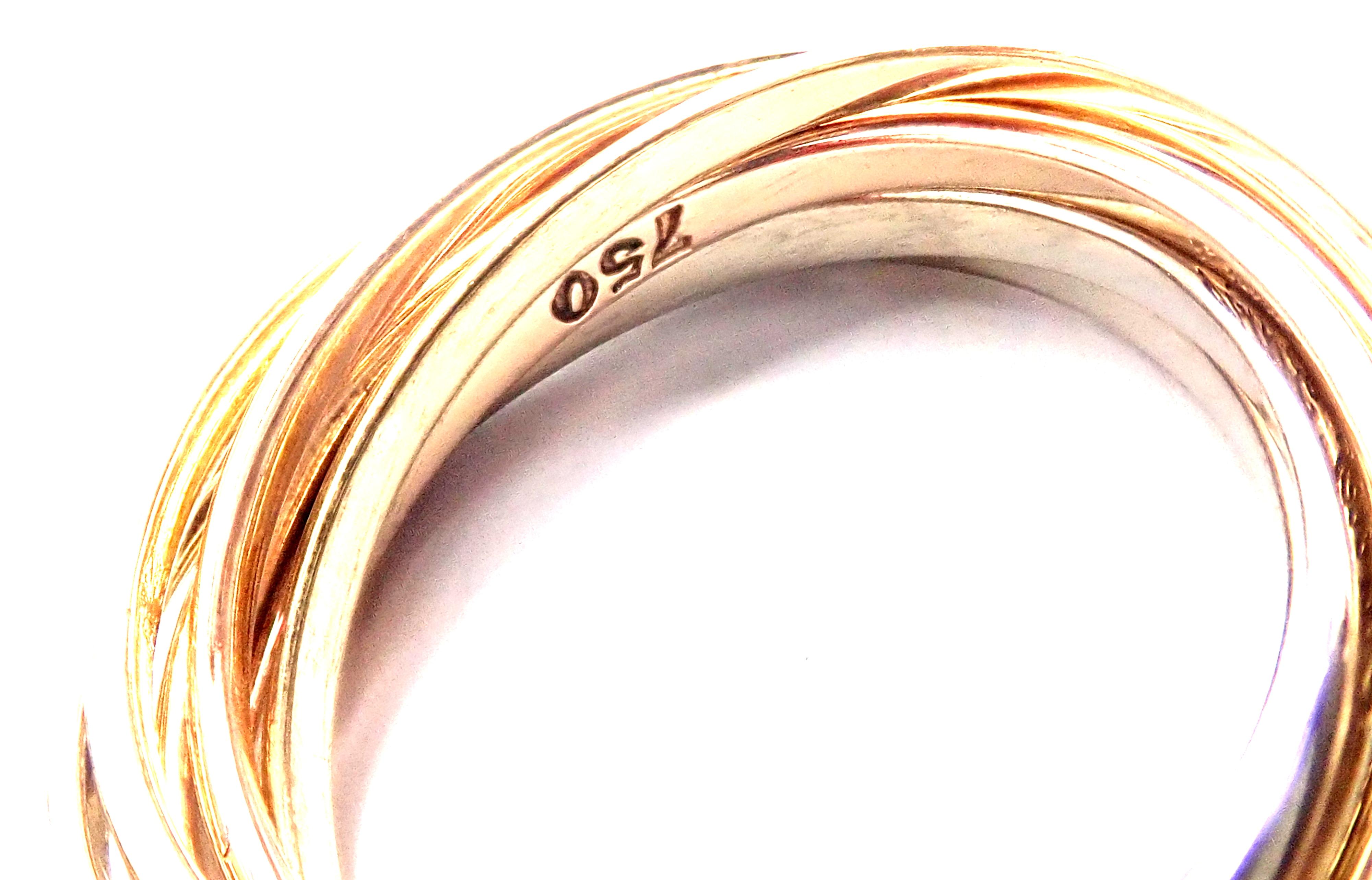 Women's or Men's Cartier Trinity 7 Band Tricolor Gold Ring