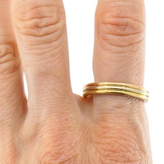 Cartier Trinity Band 18k Gold Men Rings Size 10 Original Box