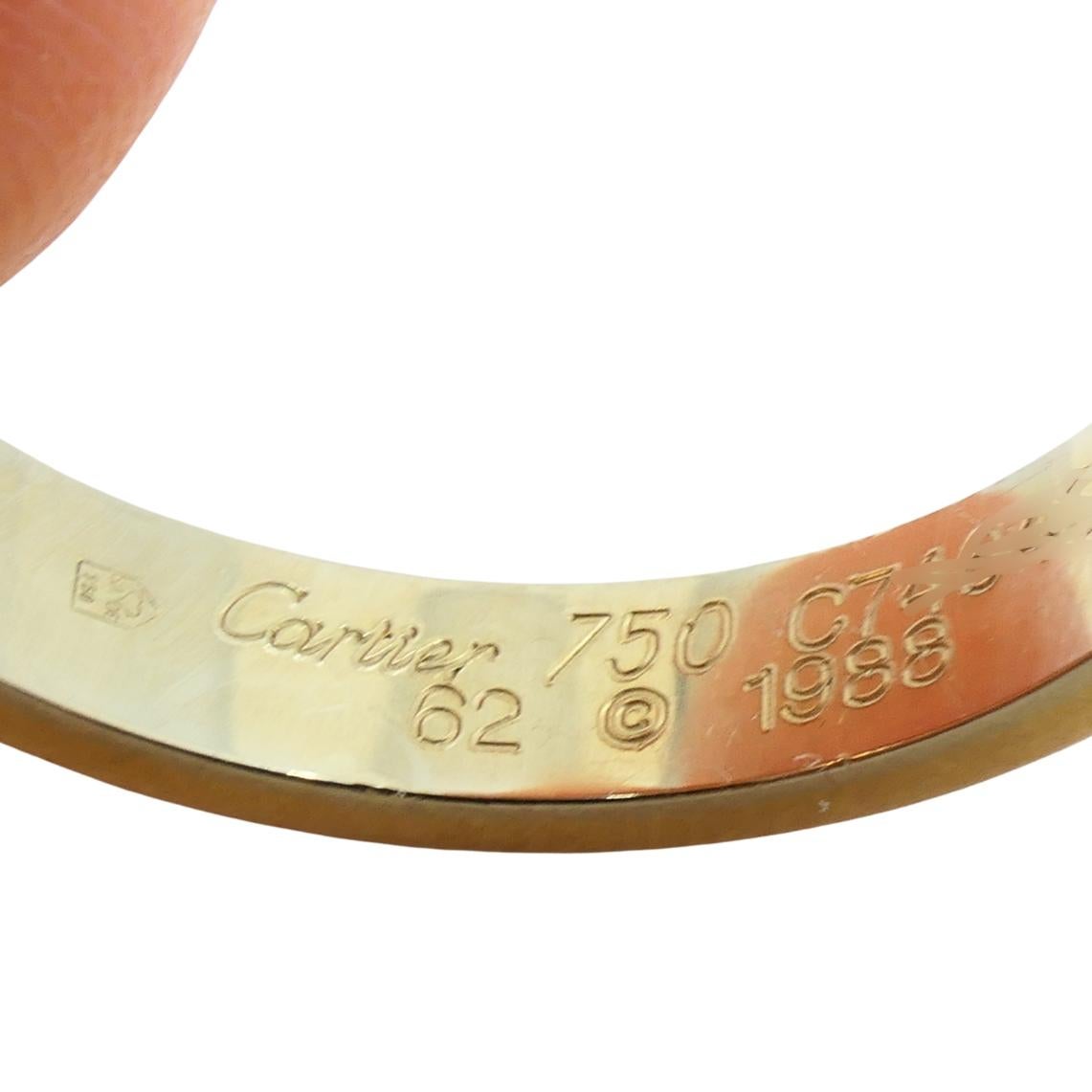 Cartier Trinity Band 18k Gold Männer Ringe Original Box im Angebot 1