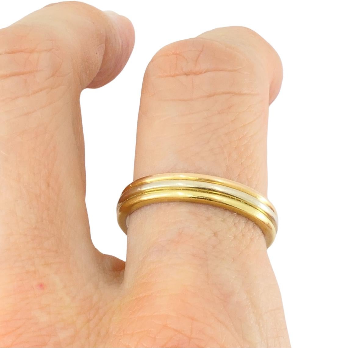 Cartier Trinity Band - Anelli da uomo in oro 18 carati - Scatola originale in vendita 2