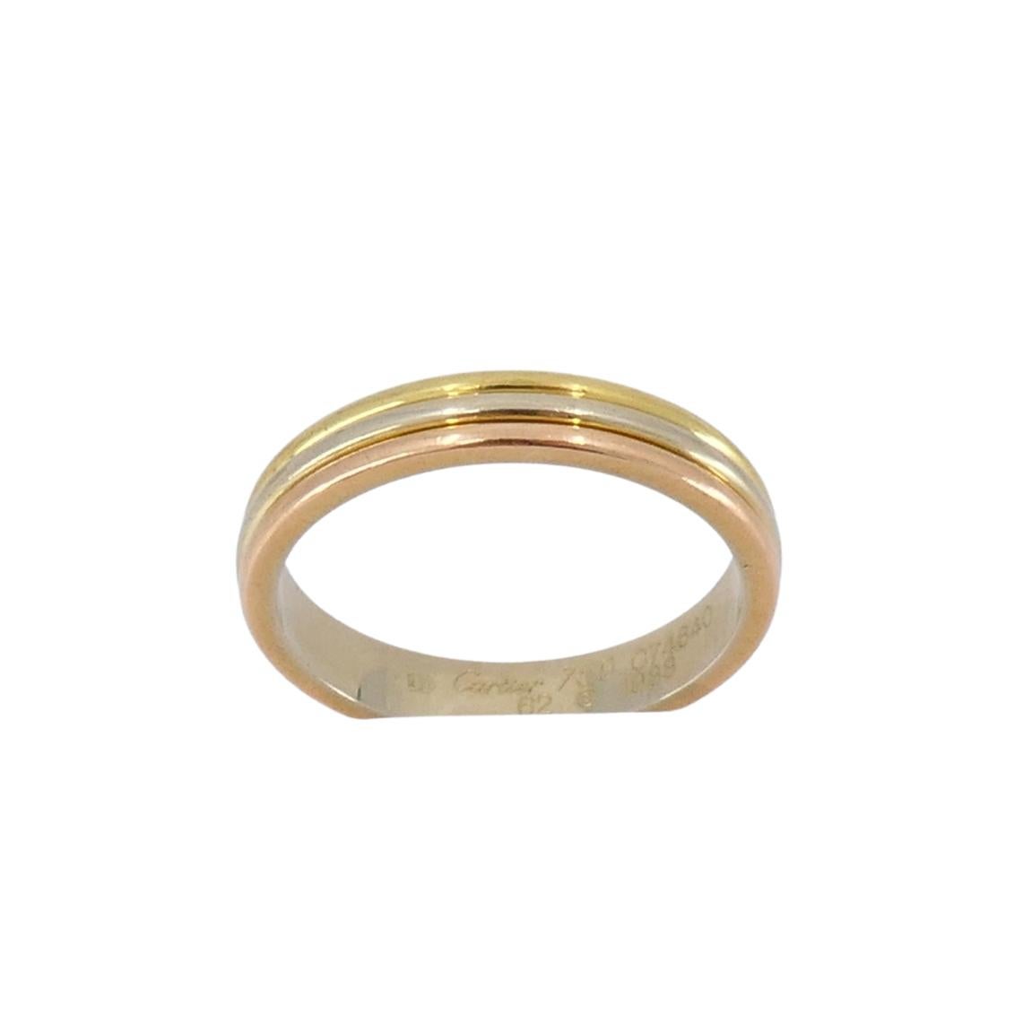 Cartier Trinity Band 18k Gold Männer Ringe Original Box im Angebot 2