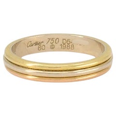 Cartier Trinity Band 18k Gold Men Rings Original Box