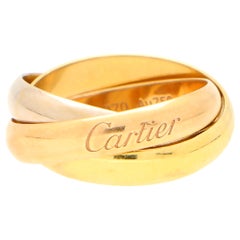 Cartier Trinity Band Ring Set in 18 Karat Yellow, Rose and White Gold