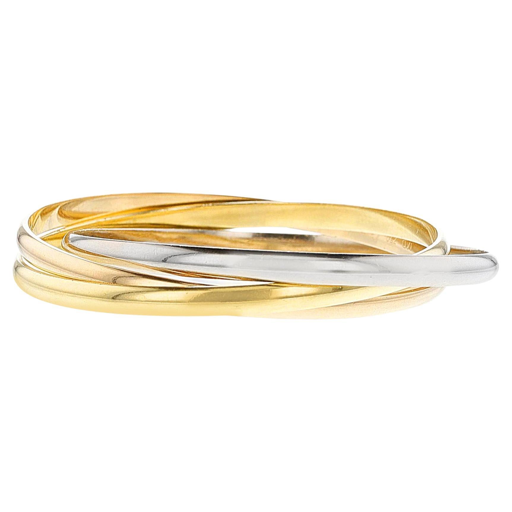 Cartier Trinity Bangle, 18k Gold For Sale