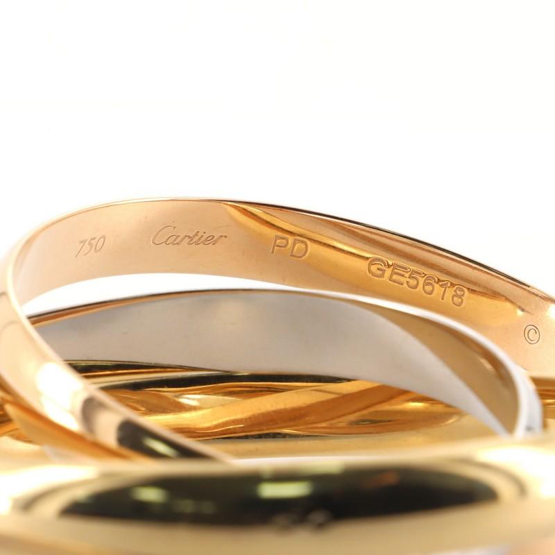Cartier Trinity Bangle Bracelet 18k Tricolor Gold Large In Good Condition In New York, NY