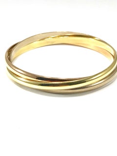 Cartier Trinity Bangle Bracelet 4.50 Millimeter Width Each