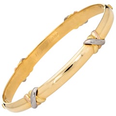 Cartier Trinity Bangle Bracelet circa 1995 18 Karat Yellow Gold Vintage Jewelry