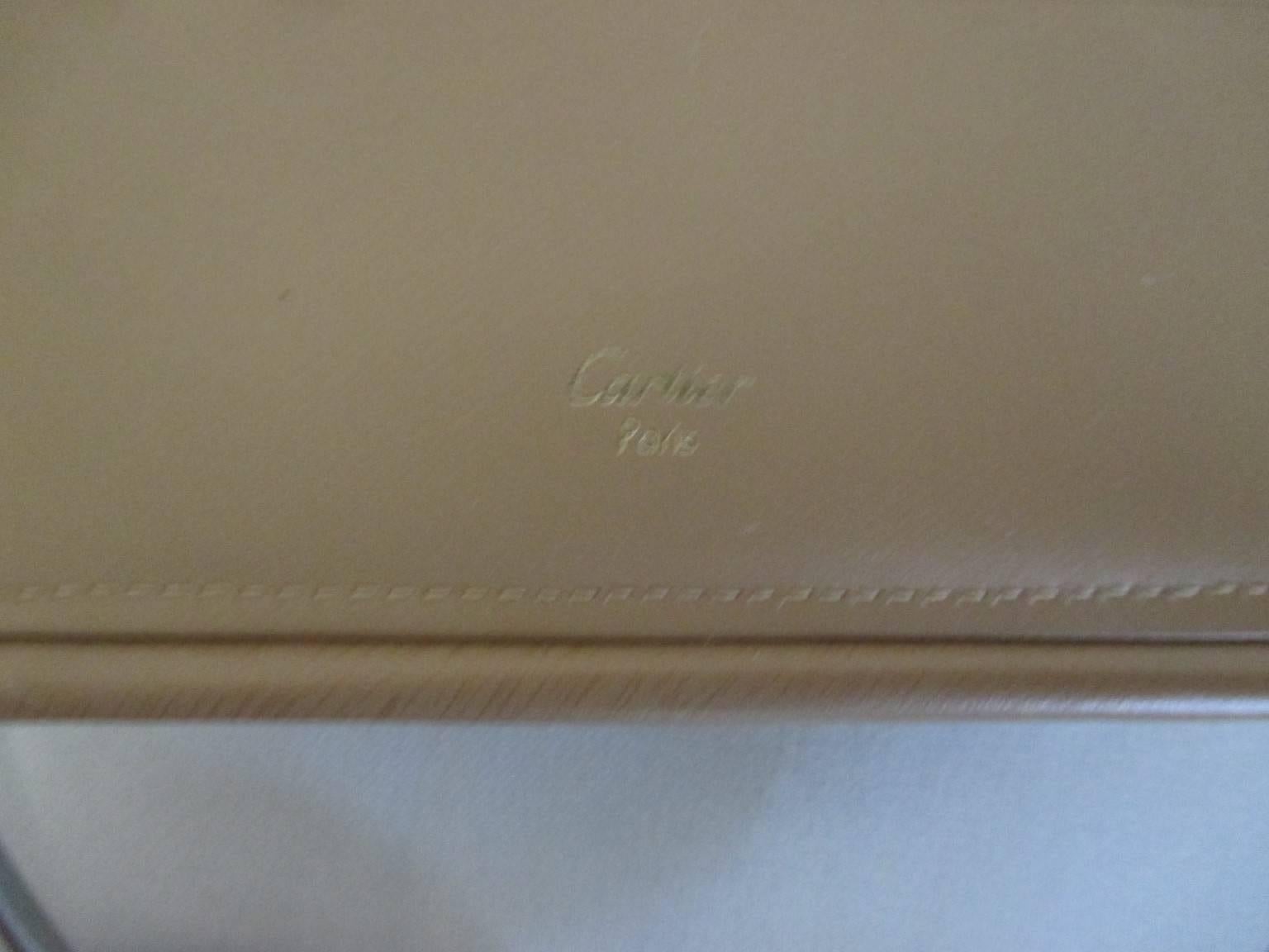 Beige Cartier trinity beige leather wallet purse