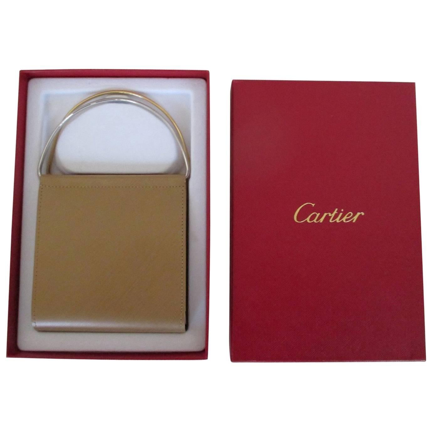 Cartier trinity beige leather wallet purse