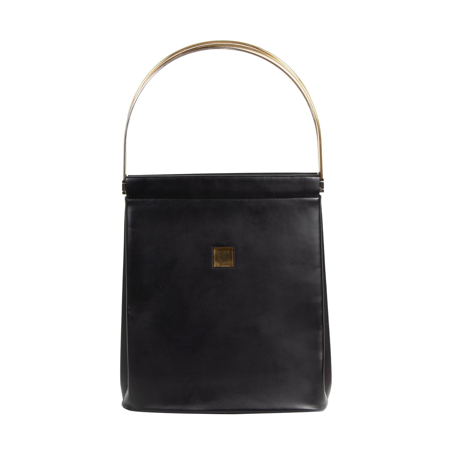 Cartier Trinity Black Leather Top Handle Bag 