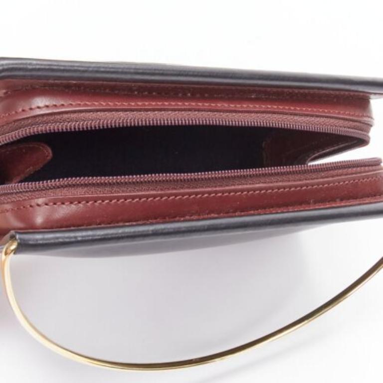 CARTIER Trinity black smooth calfskin top metal handle mini bag For Sale 5