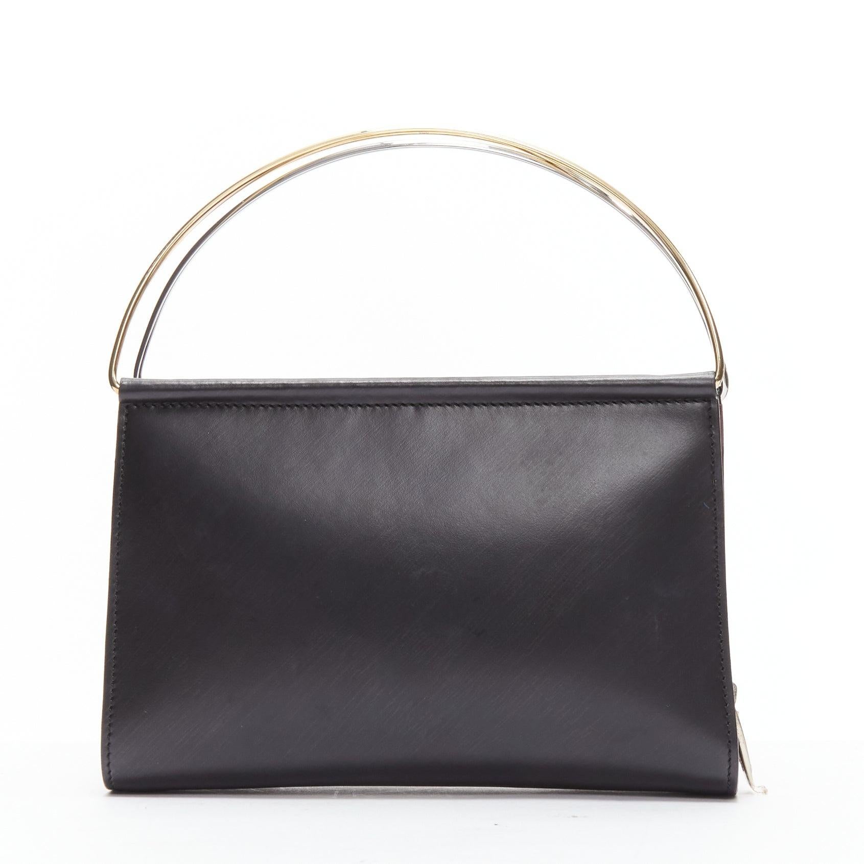 CARTIER Trinity black smooth calfskin top metal handle mini bag For Sale 1