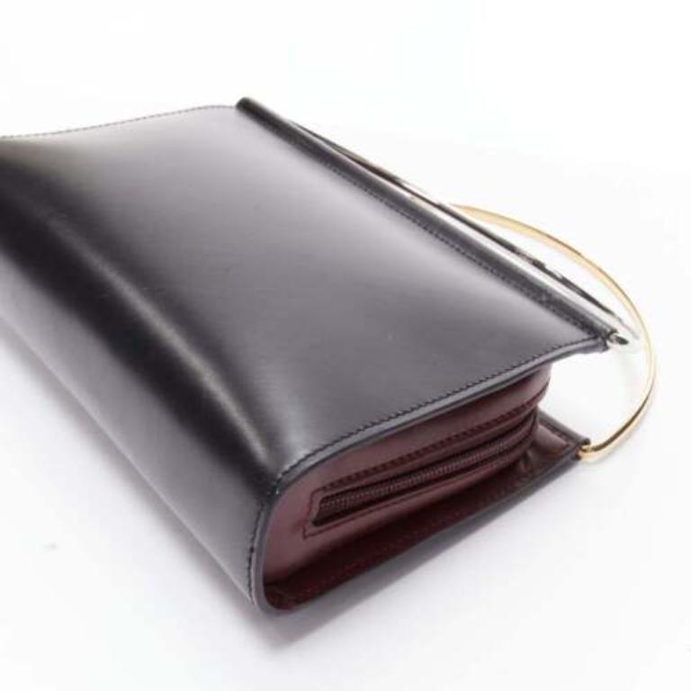CARTIER Trinity black smooth calfskin top metal handle mini bag For Sale 3