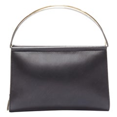 CARTIER Trinity black smooth calfskin top metal handle mini bag