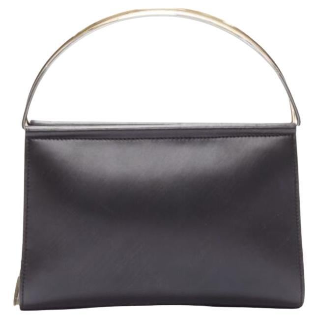 CARTIER Trinity black smooth calfskin top metal handle mini bag For Sale